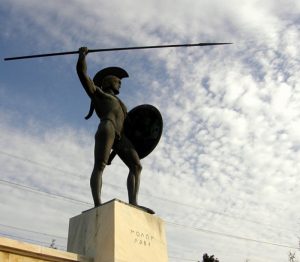King leonidas of sparta statue at thermopylae