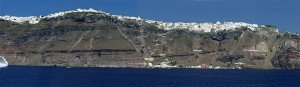 Santorini from the sea athens tours greece