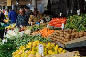 fruit and vegetables market in Athens