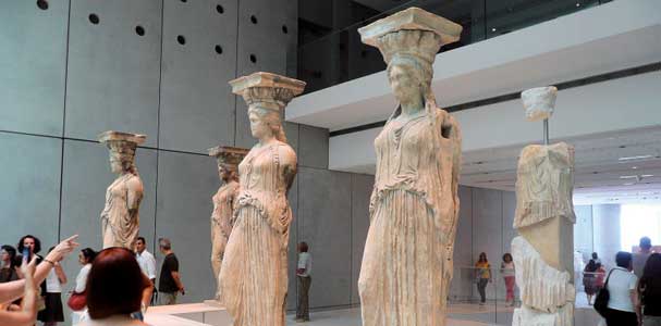 caryatids in the acropolis museum