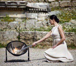 Olympic-Flame The Olympic flame in Olympia