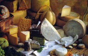 athens-delicatessen-cheese cheese in the delicatessen market in athens