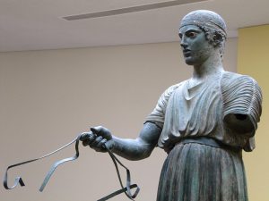 the charioteer at delphi museum