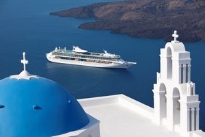 Splendor of the Seas in Santorini Splendor of the Seas -