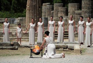 Ancient Olympia, The Olympic flame begins