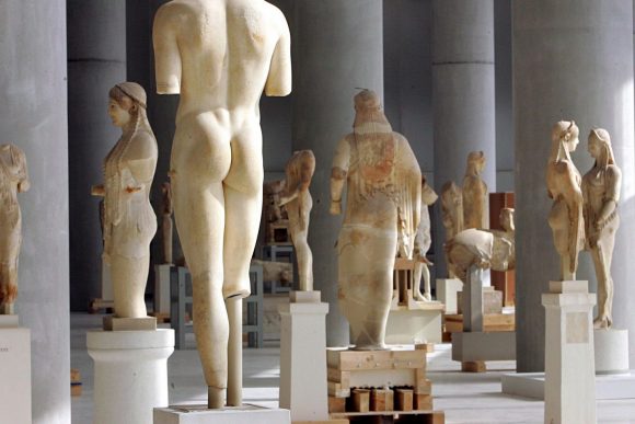 Statues at the Acropolis Museum in Athens