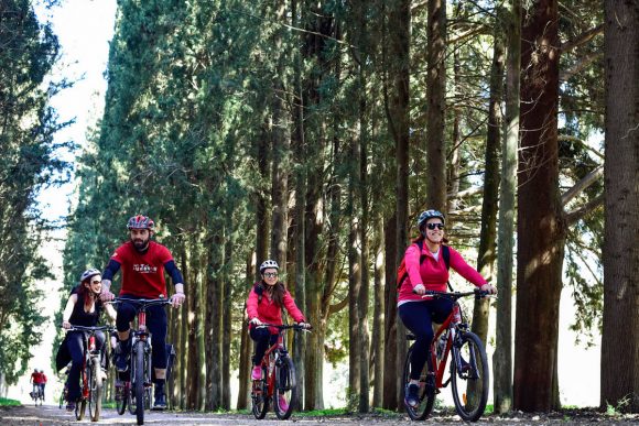 biking in the Tatoi Estate