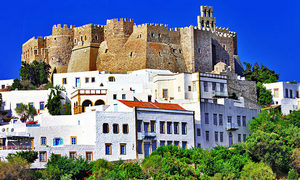 Saint John Monastery In Patmos Island, Greece