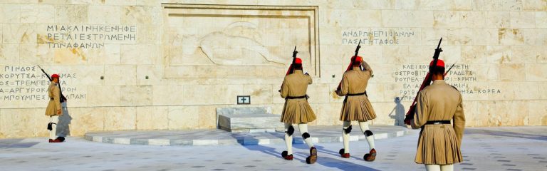 The Tomb of the Unknown Soldier in Athens