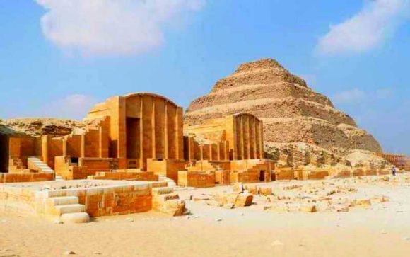 World famous Pyramids Saqqara and Dahshur from Port Said
