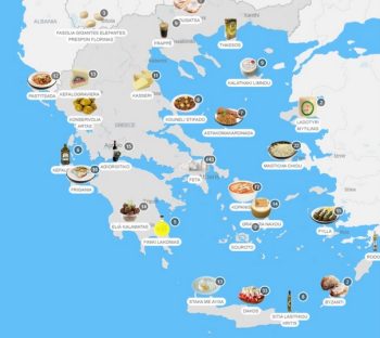 TOP 100 GREEK FOODS MAP