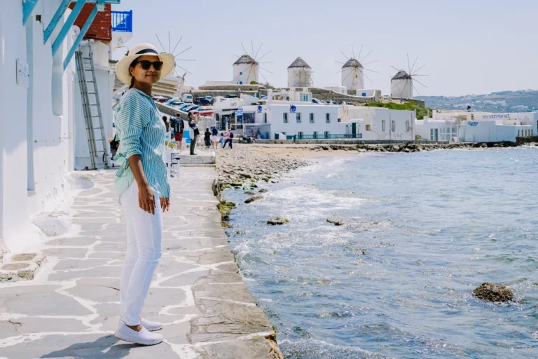 woman in mykonos
