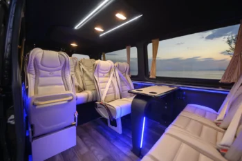 seats inside a minibus