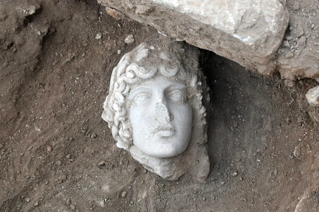 head of apollo found at philippi excavation