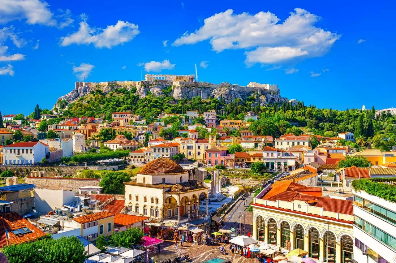 Athens Monastiraki and the Acropolis1285 athens tours greece