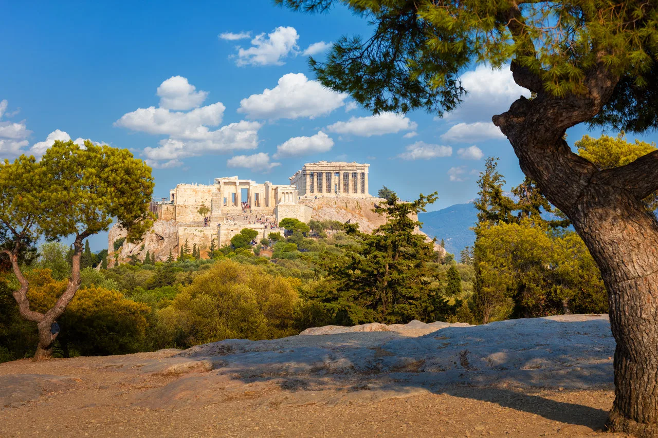 athens acropolis distant view