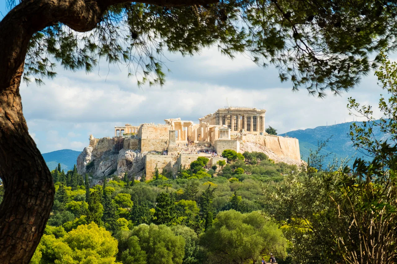 view of acropolis in athens