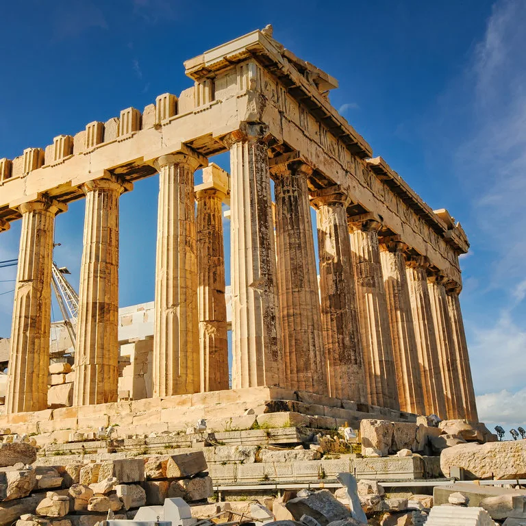 the temple of parthenon at the acropolis