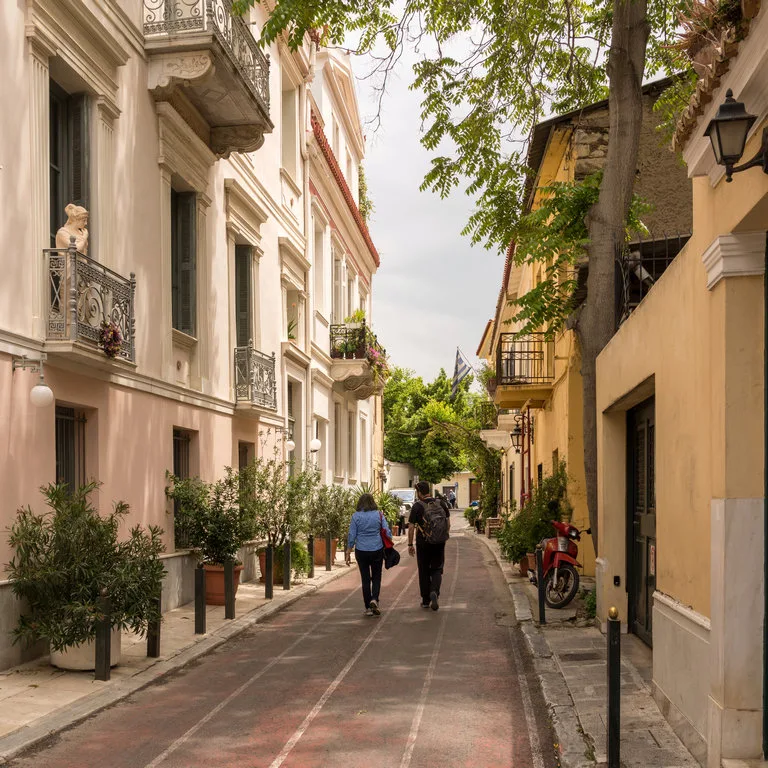 walking in plaka in athens