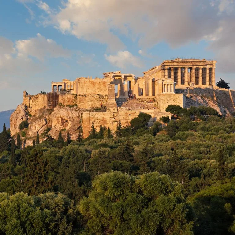 view of acropolis and parthenon