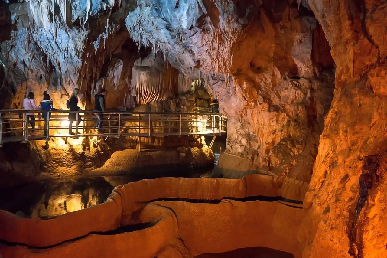 cave of lakes near kalavryta, peloponnese, greece