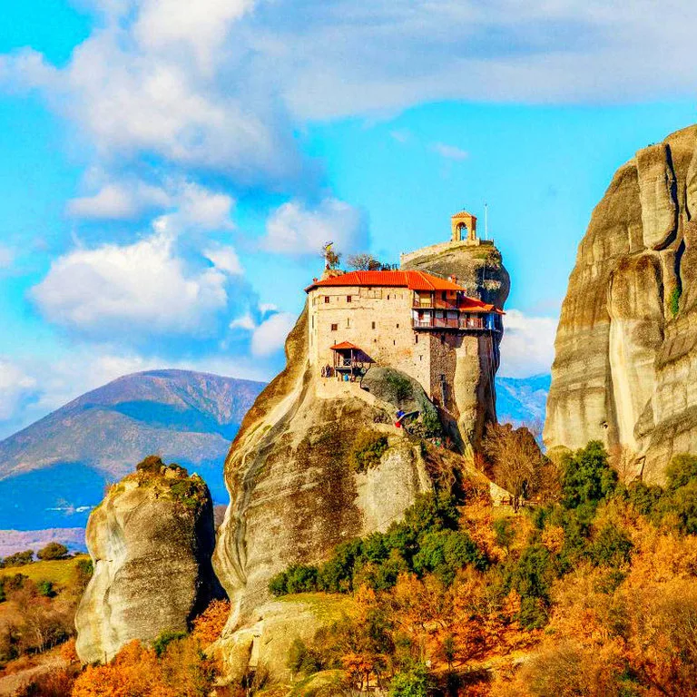 The 6 Byzantine Meteora Monasteries between land wind & sky 7 Meteora Monastery of St. Nicolas